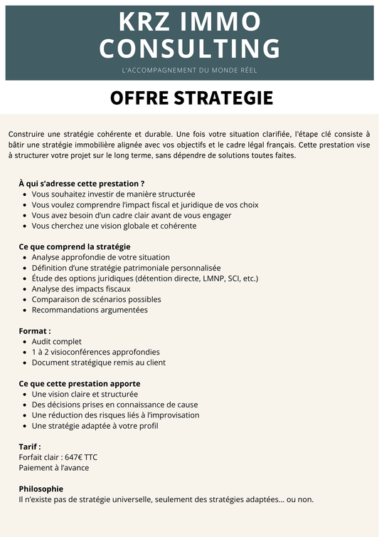 Stratégie Immobilière clé en main - Construisez un patrimoine durable (sans improviser)